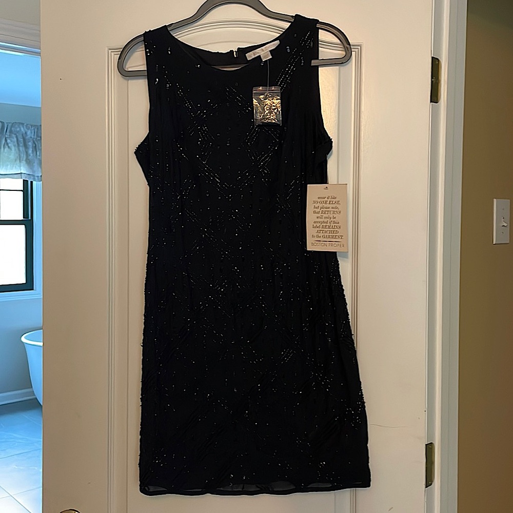 Beautiful beaded BOSTON PROPER cocktail dress NWT